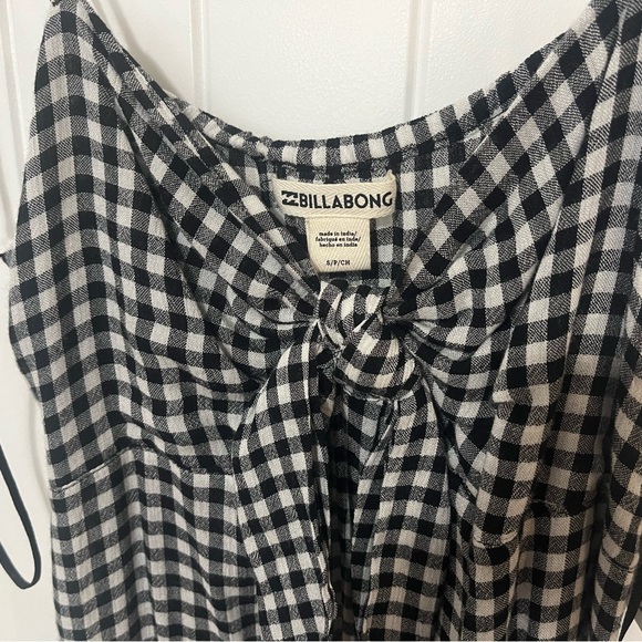 Billabong Sweet Pie Dress in Black and White Gingham - Picture 6 of 7